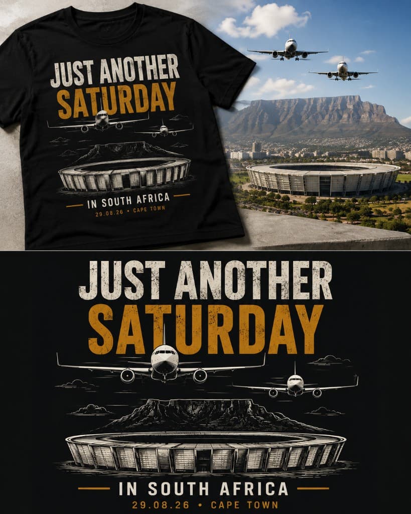 Drop 001 tee: JUST ANOTHER SATURDAY IN SOUTH AFRICA